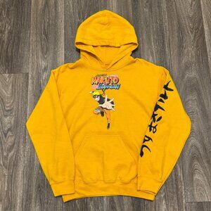 VTG Naruto Shippuden Hoodie Men's Small Orange Shonen Jump Anime Y2K 00s